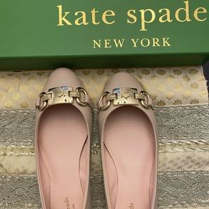 Kate spade blush & gold flats size 7